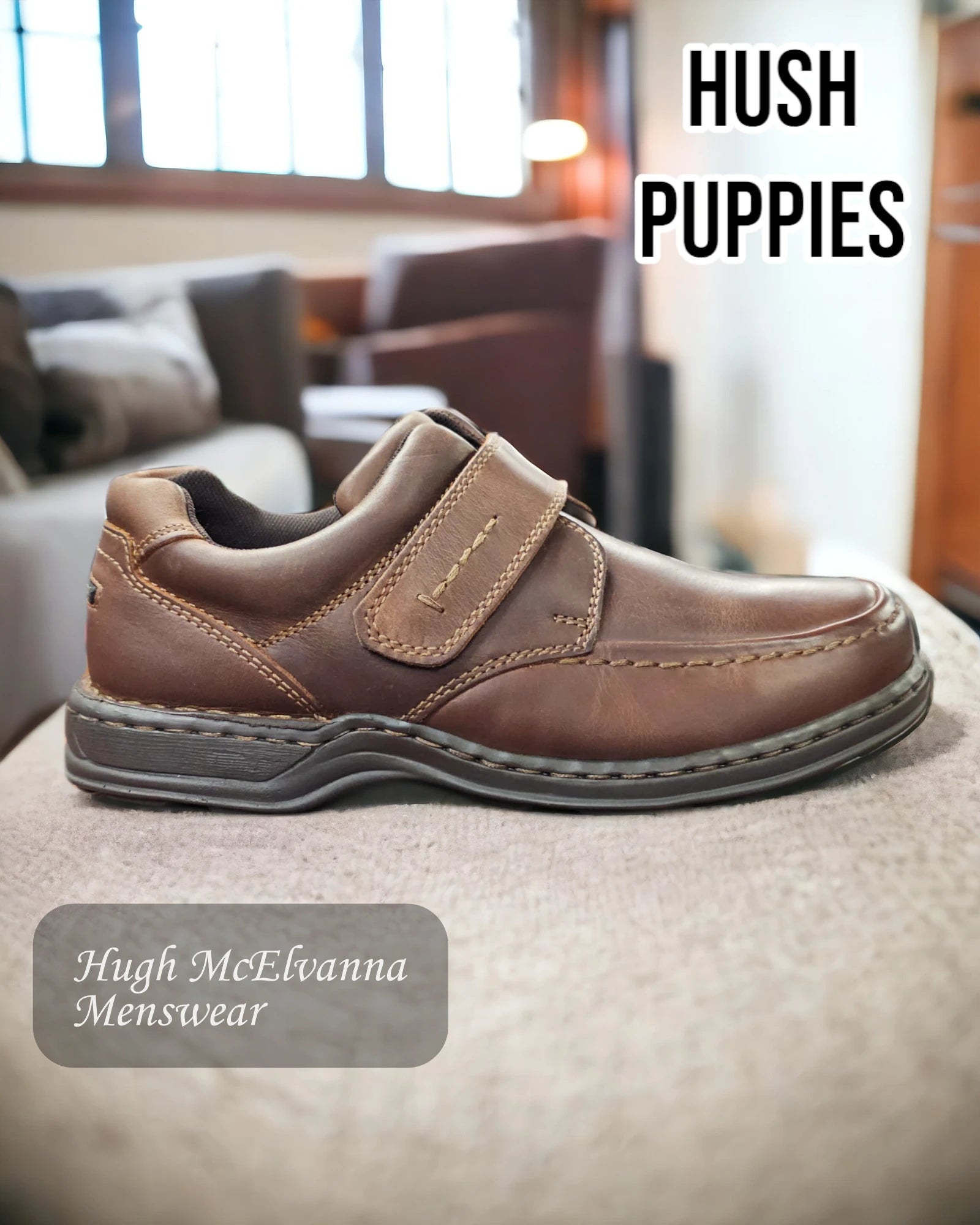 Hush Puppies 'ROMAN' Brown Shoe - Hugh McElvanna Menswear 