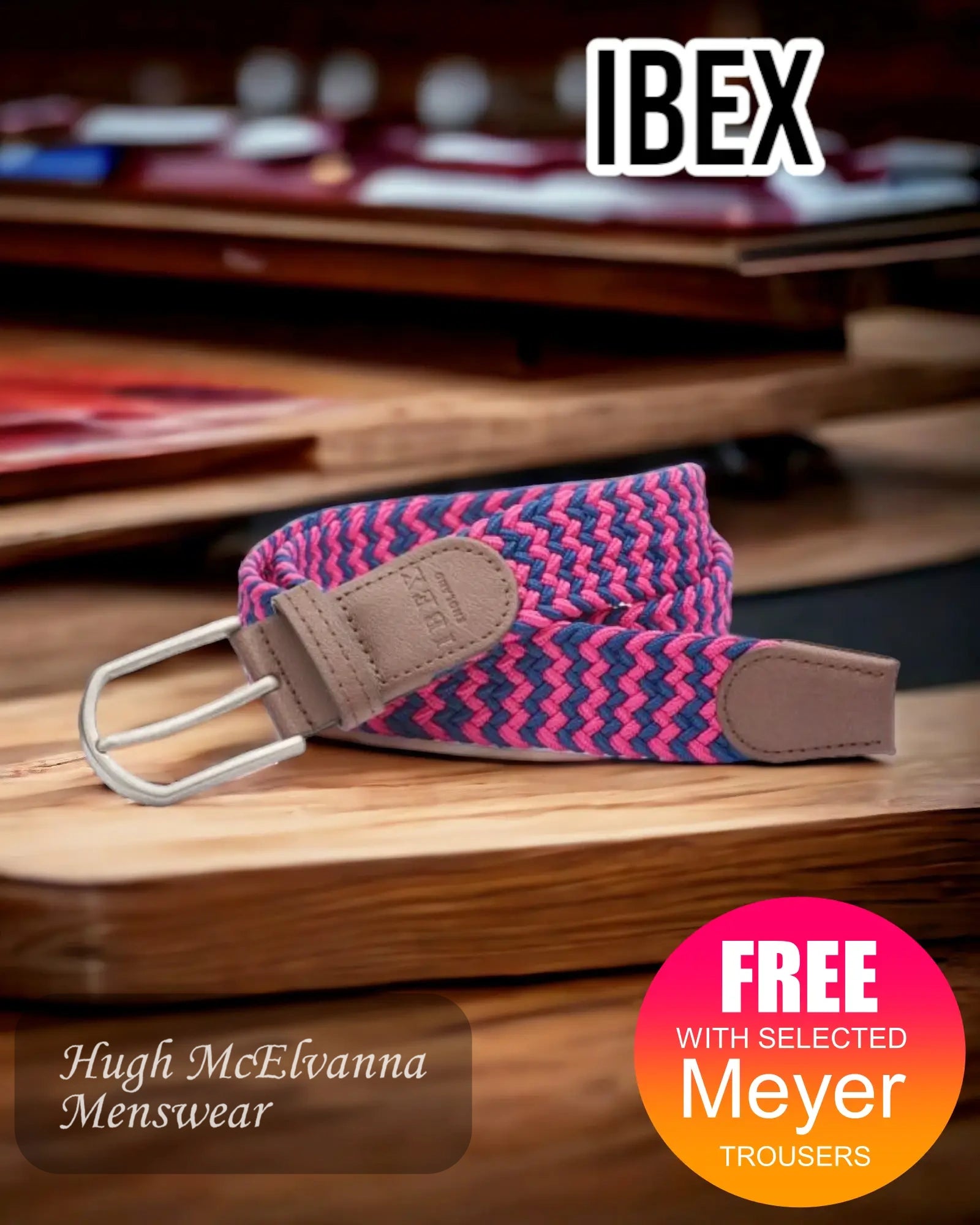 FREE with selected Meyer trousers - Hugh McElvanna Menswear 