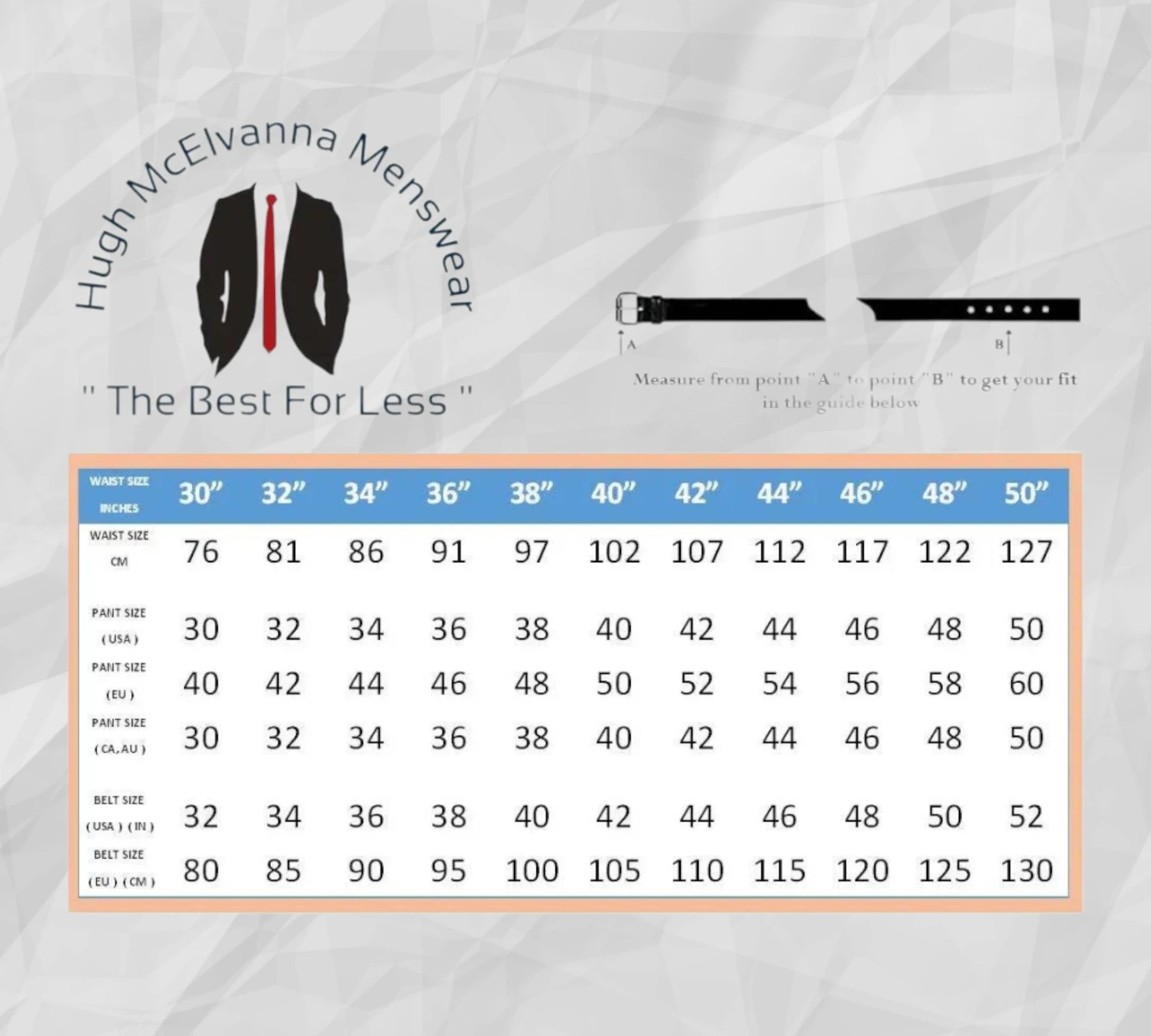 Kam Size Guide