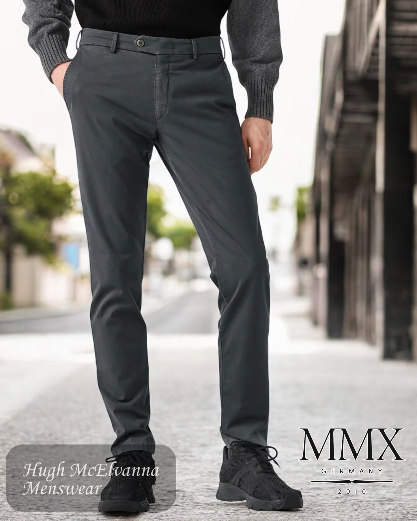 MMX LUPUS Charcoal Chino - 3702/08 Front detail