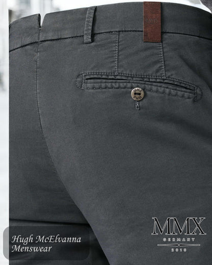 MMX LUPUS Charcoal Chino - 3702/08 Back pocket detail close up