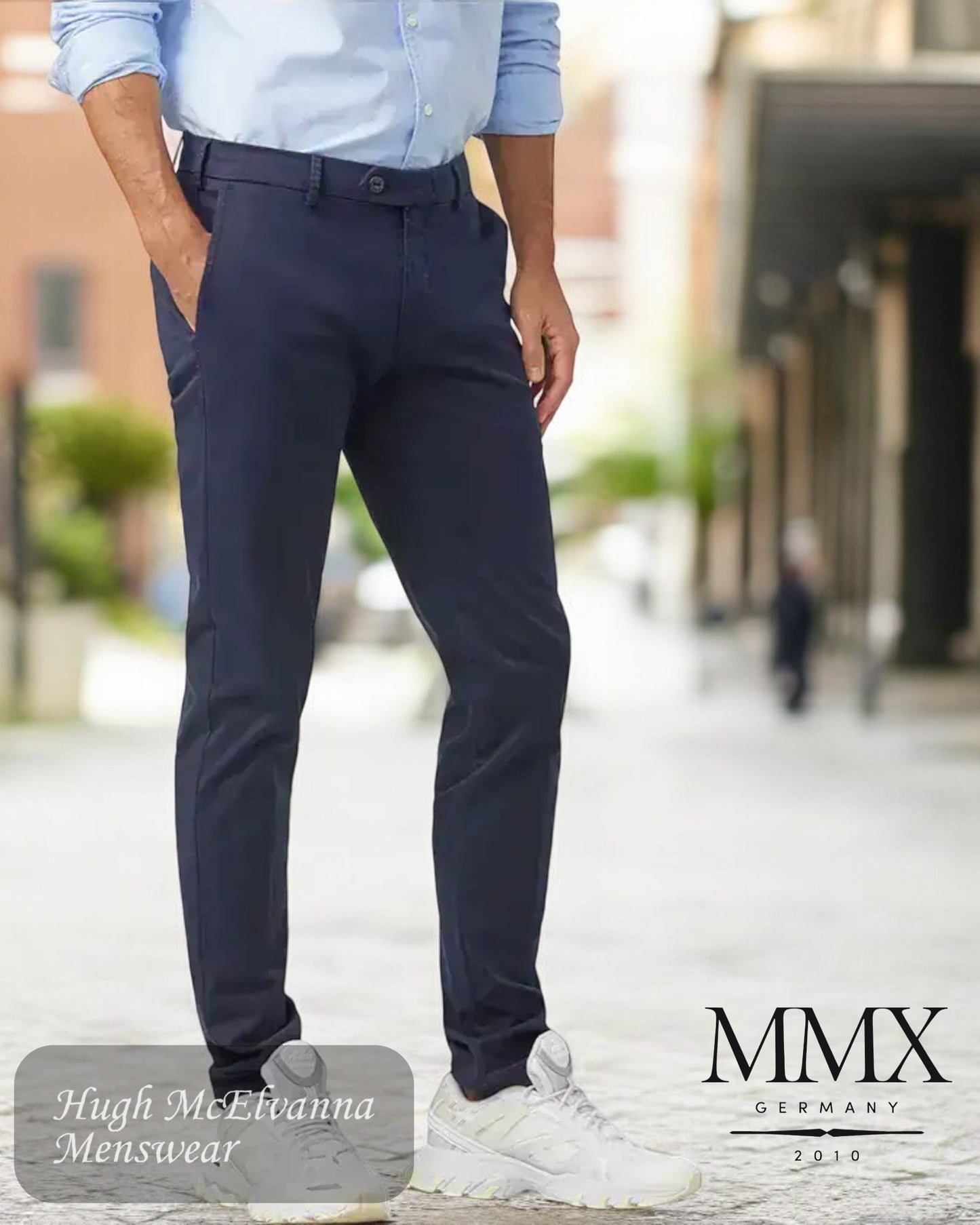 MMX LUPUS 7302/817 Blue Fairtrade Cotton Chino front profile