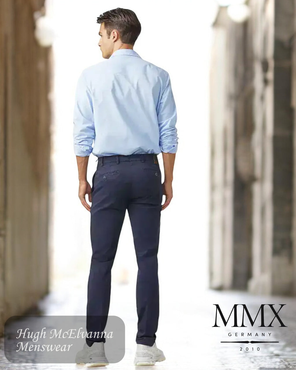 MMX LUPUS 7302/817 Blue Fairtrade Cotton Chino back profile