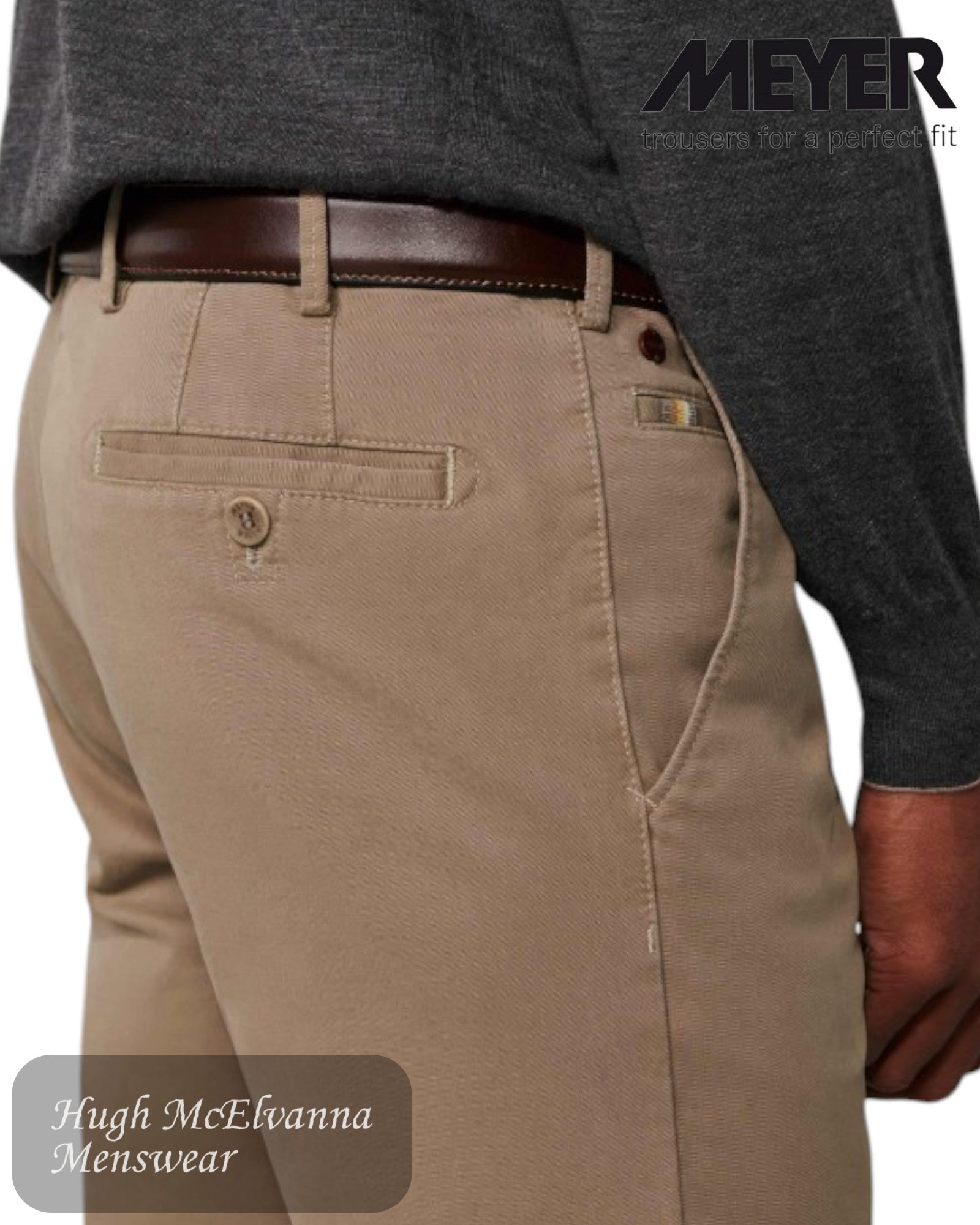 Meyer ROAM 316/33 Beige Chino Pocket detail