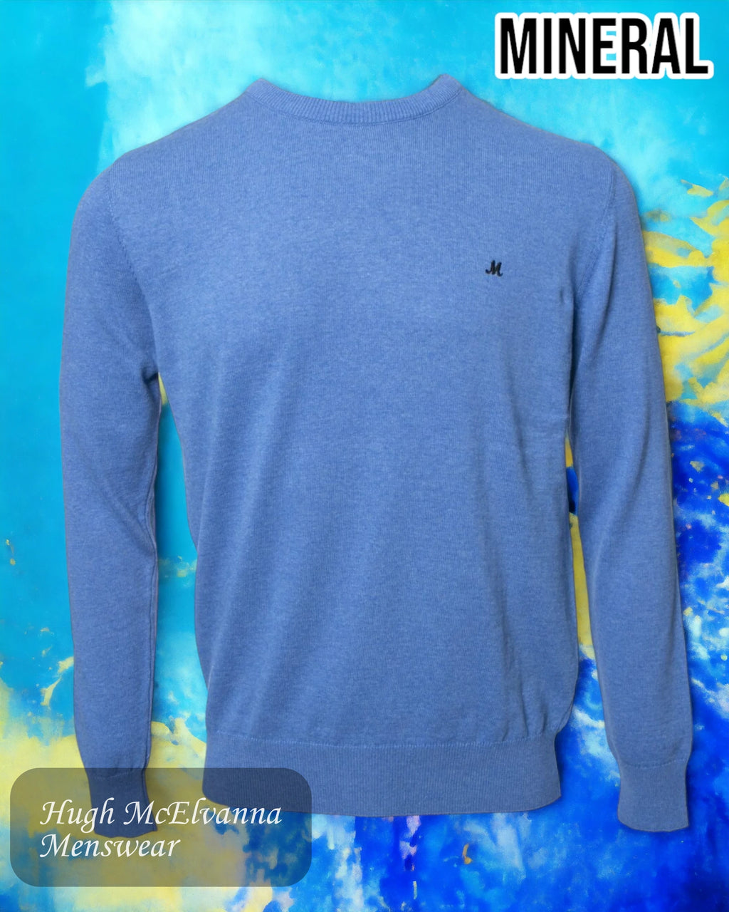 ARIANA Mid Blue Round Neck Pullover