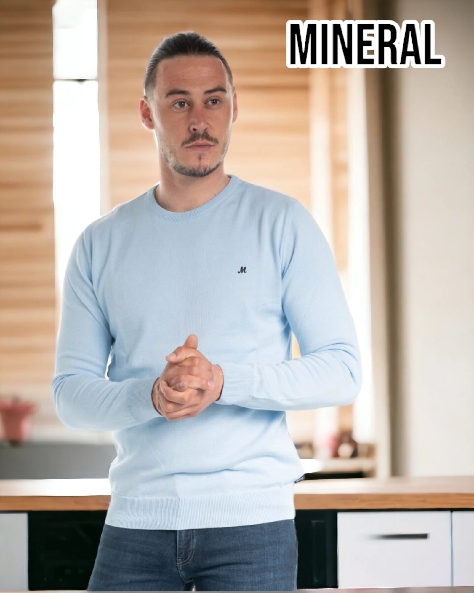 ARIANA Sky Round Neck Pullover - Hugh McElvanna Menswear 