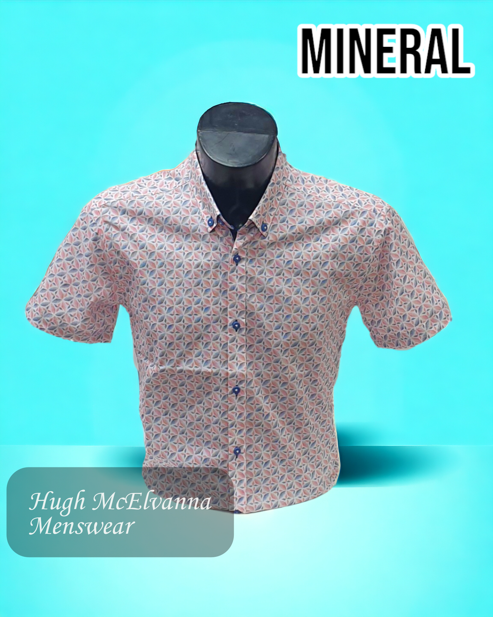 Mineral Red Short Sleeve Shirt Style: COCOS - Hugh McElvanna Menswear 