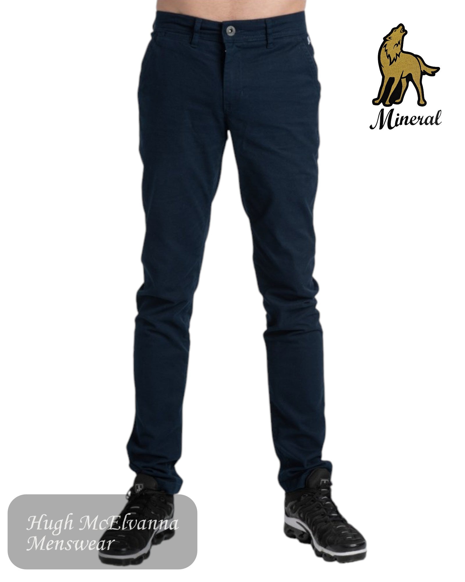 Upgrade your wardrobe with the Dash Slim Fit Navy Chino from Mineral Clothing - Hugh McElvanna Menswear 