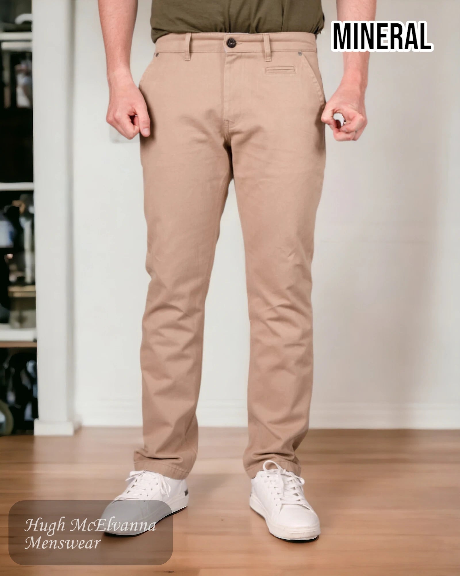 Mineral JONNIE Biscuit Chinos from Hugh McElvanna Menswear - Hugh McElvanna Menswear 