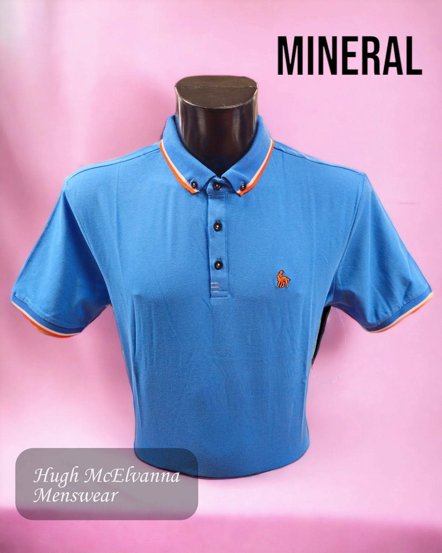 MARACA Azore Blue Stretch Polo 