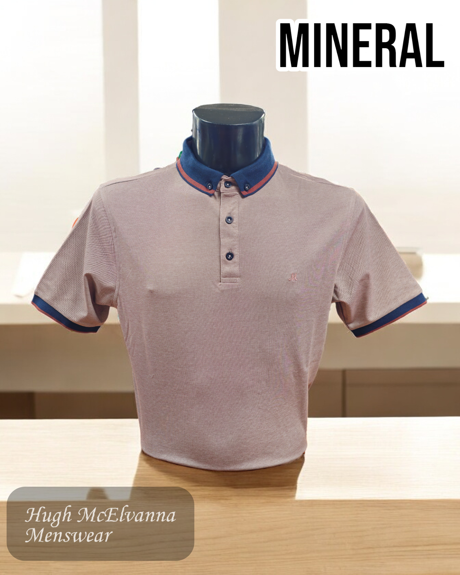 MINERAL MARIX Polo Shirt – 2 Colours - Hugh McElvanna Menswear 