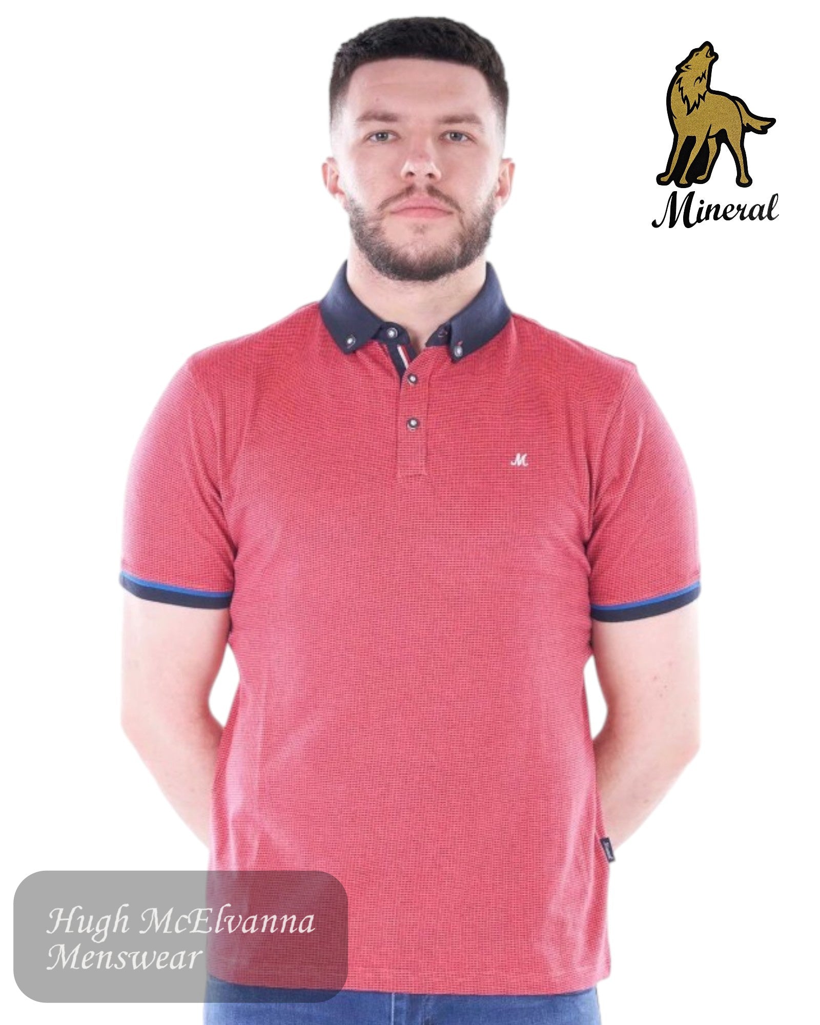 Refresh your wardrobe with the Mineral PEDAL Polo Shirt in Salsa Red, a stylish and sophisticated piece designed for men who appreciate classic fashion with a modern twist. - Hugh McElvanna Menswear 