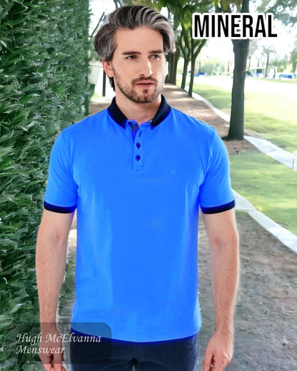 Mineral PRINCESS Blue Polo from Hugh McElvanna Menswear