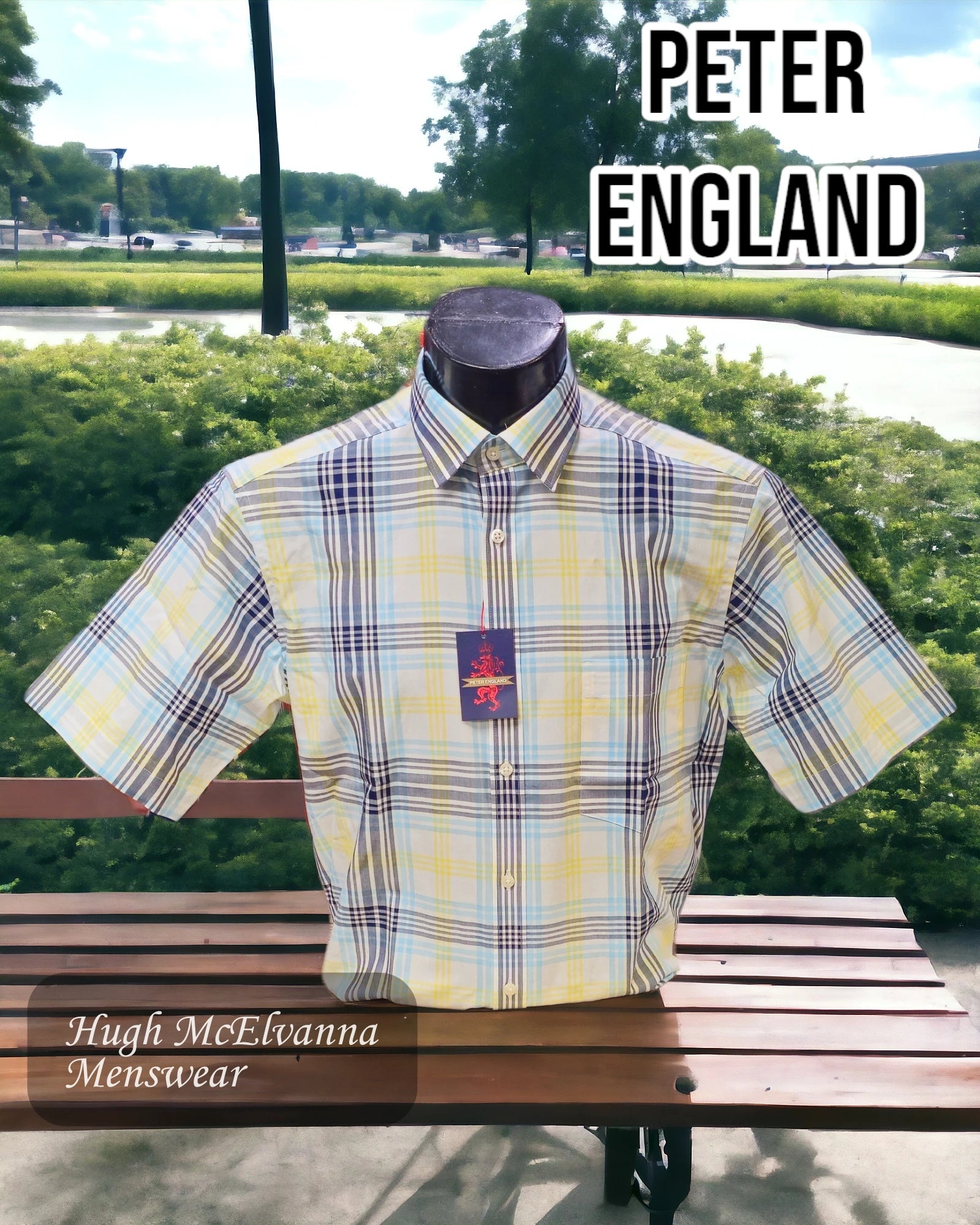 Short sleeve shirt by Peter England - PE2655H/128 - Hugh McElvanna Menswear 