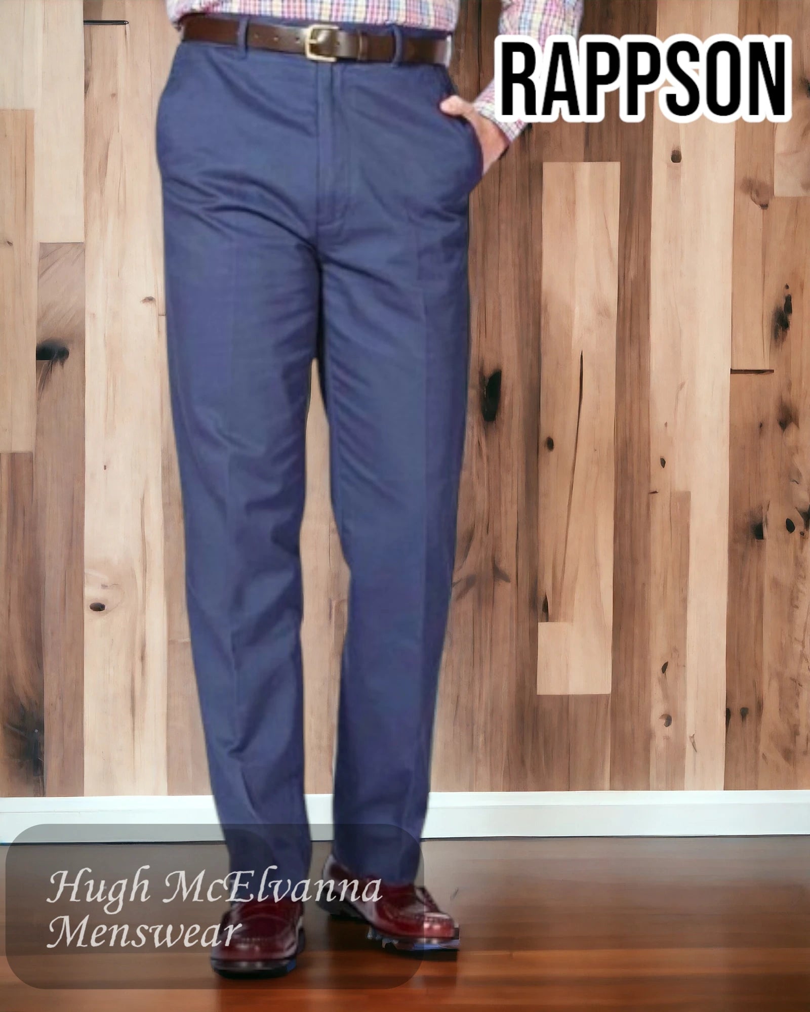 Rappson Blue Chino - 6505 - Hugh McElvanna Menswear 