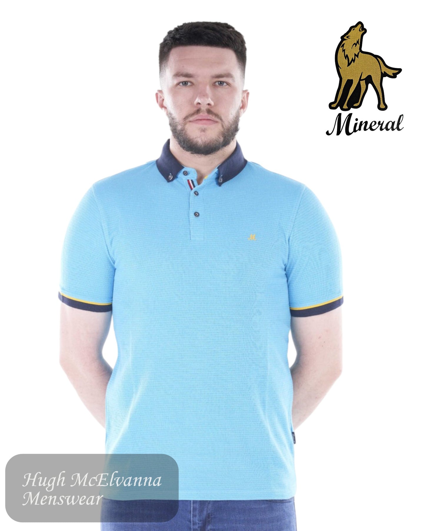 RAXIS Jacquard Polo Shirt by Mineral, a perfect blend of style and comfort.