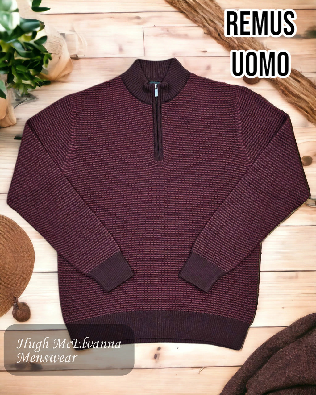 Remus Uomo Quarter Zip Pullover - 58648-67