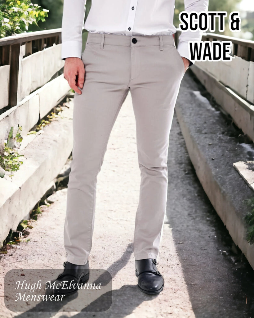 Scott & Wade Grey SPRINT Slim Fit Chino