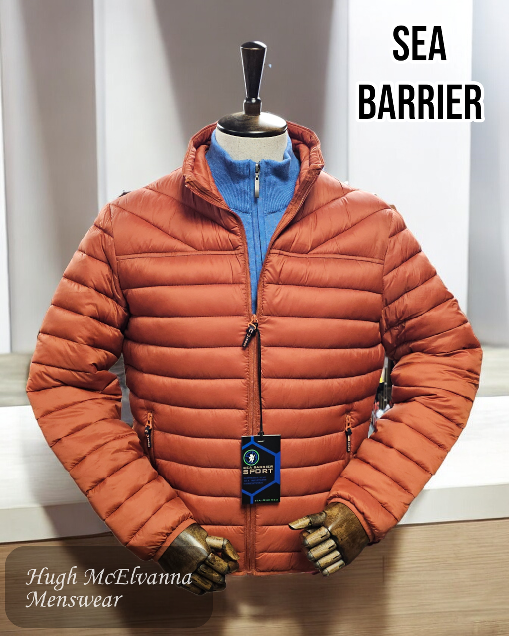 Sea Barrier AUGUSTO Burnt Orange Puffa Jacket