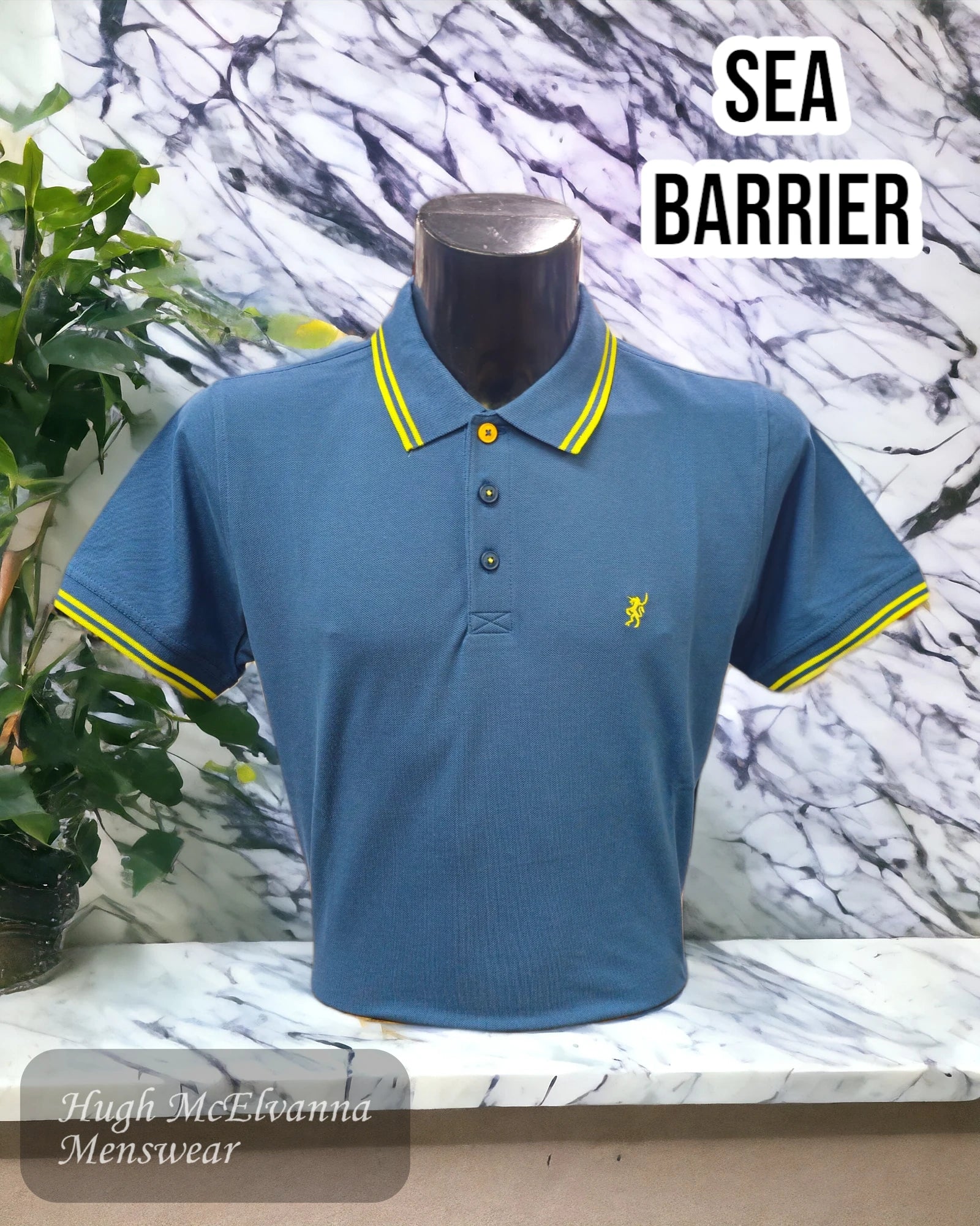 Sea Barrier New Freddy Petrol Polo - Hugh McElvanna Menswear 