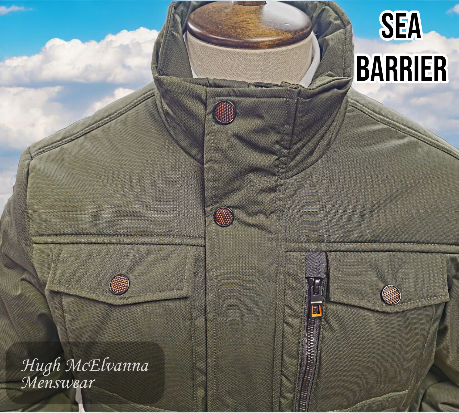 Sea Barrier MAES Winter Jacket close up detail