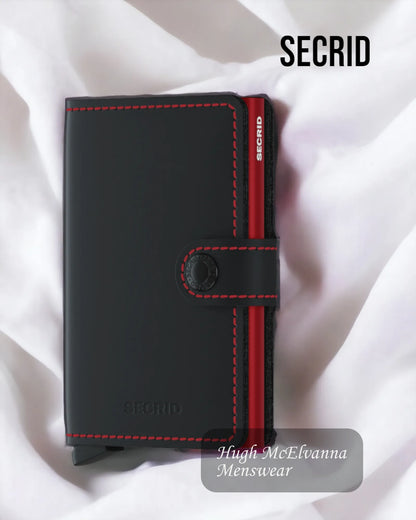 Secrid Miniwallet - Matte Black & Red