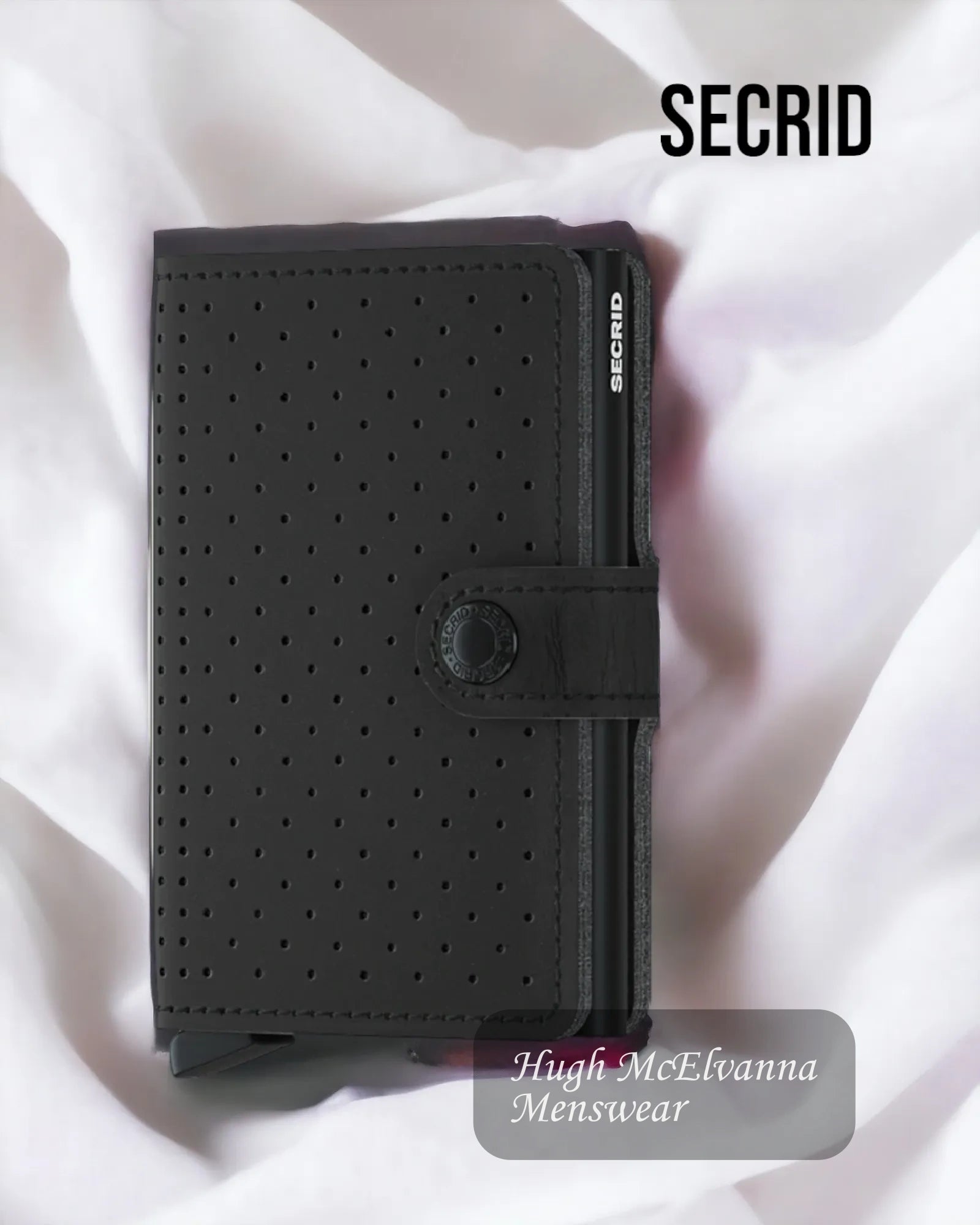 Secrid Miniwallet - Perforated Black - Hugh McElvanna Menswear 