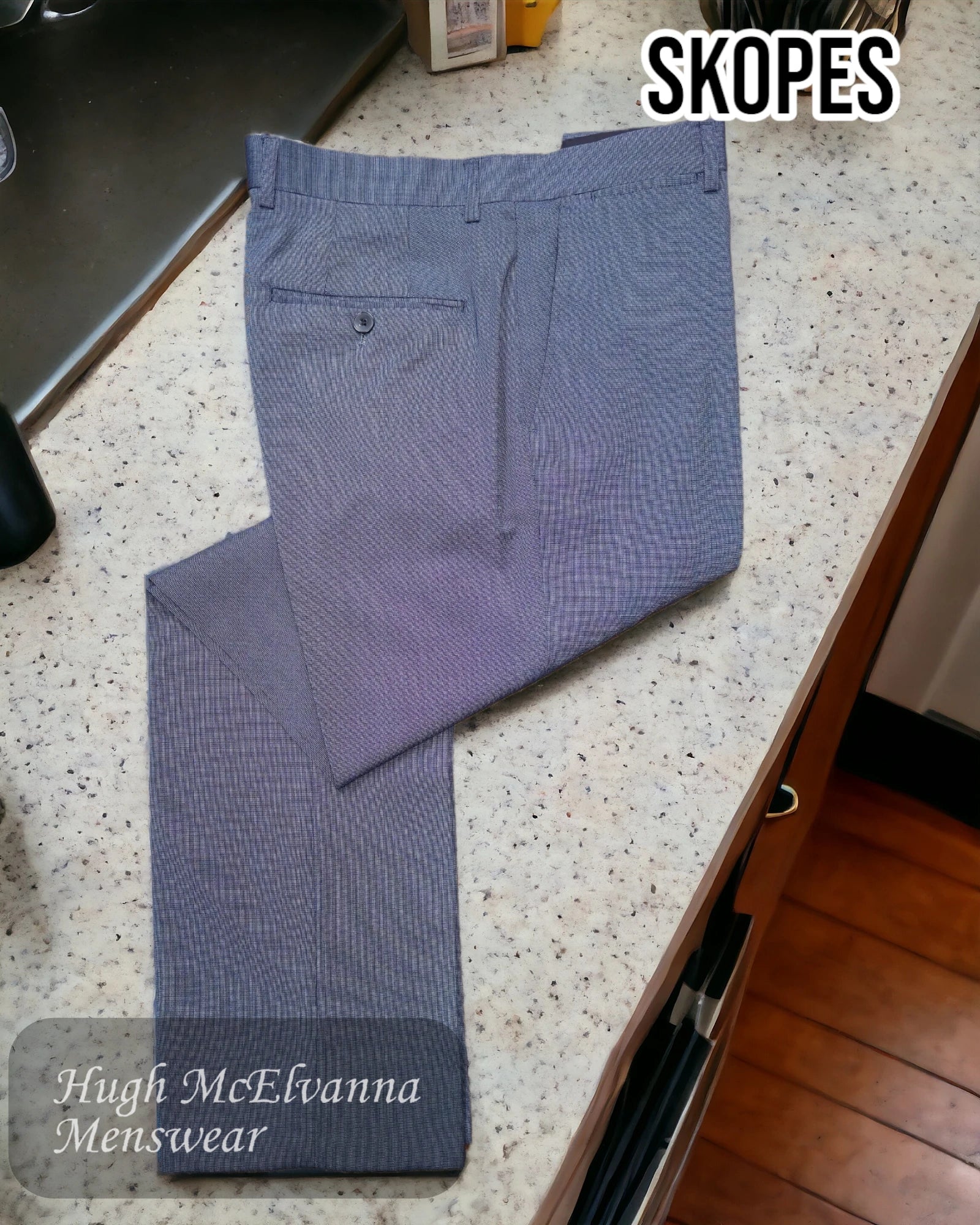 Skopes EDGAR Steel Grey Trouser - Hugh McElvanna Menswear 