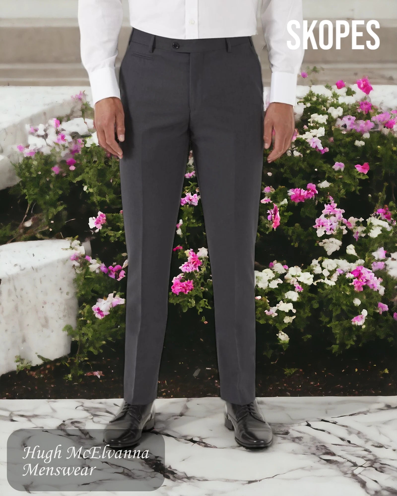 Mens Skopes MADRID Charcoal Trouser Style: MM7951 - Hugh McElvanna Menswear 