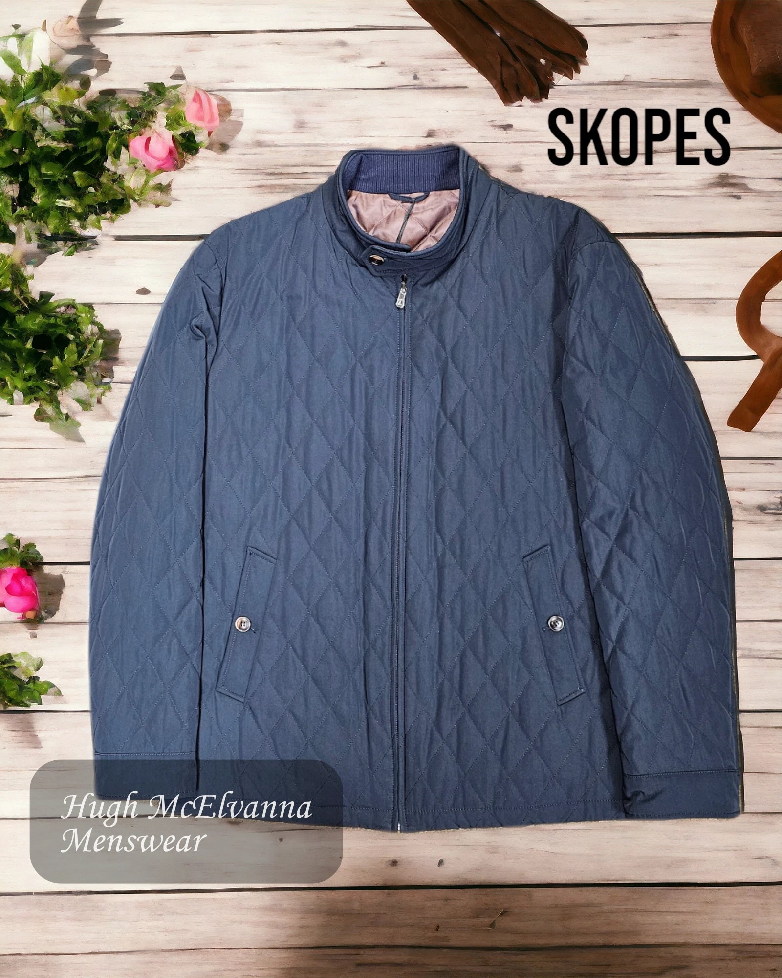 'UPTON' Navy Casual Coat by Skopes Style MM5561 - Hugh McElvanna Menswear 