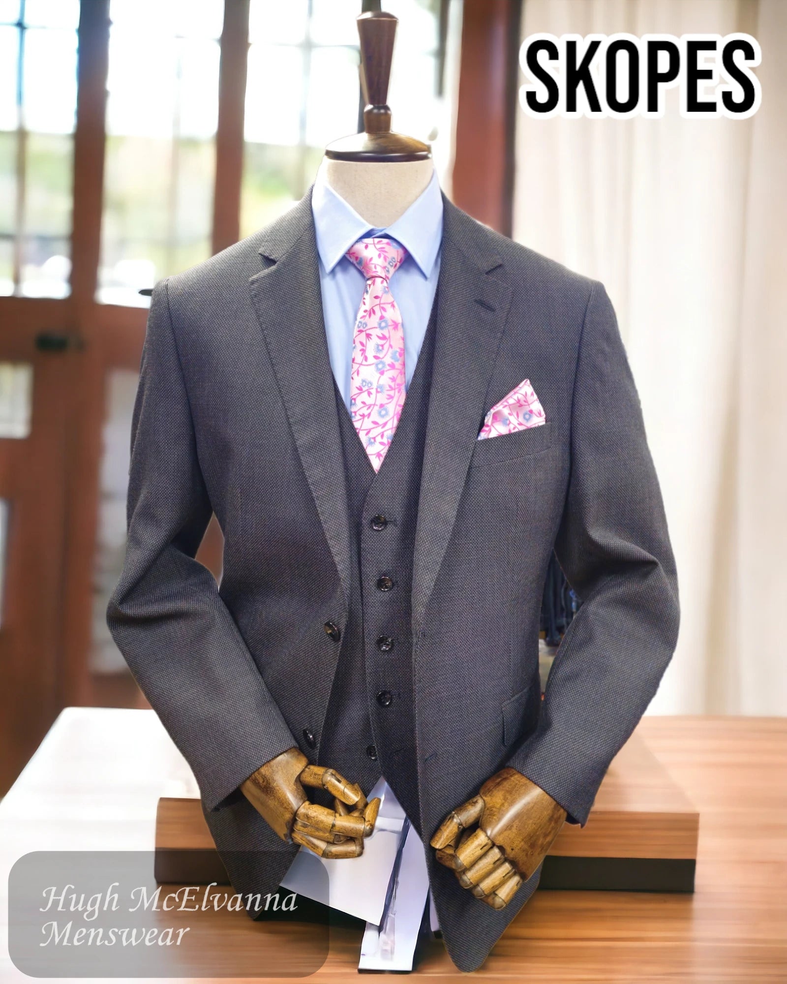 Skopes WILDER Charcoal Grey Suit - Hugh McElvanna Menswear 