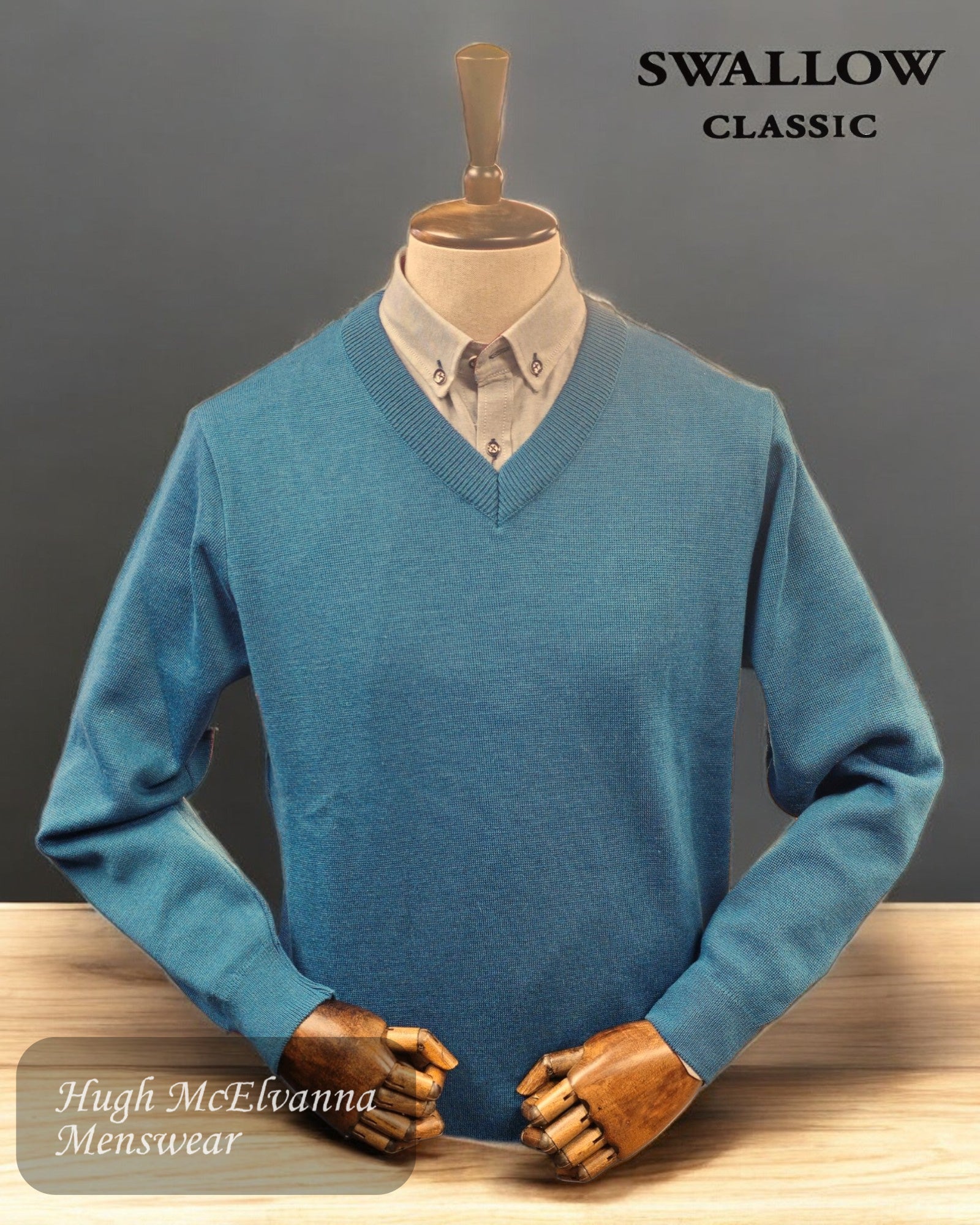 Swallow V-Neck Sweater - Hugh McElvanna Menswear 