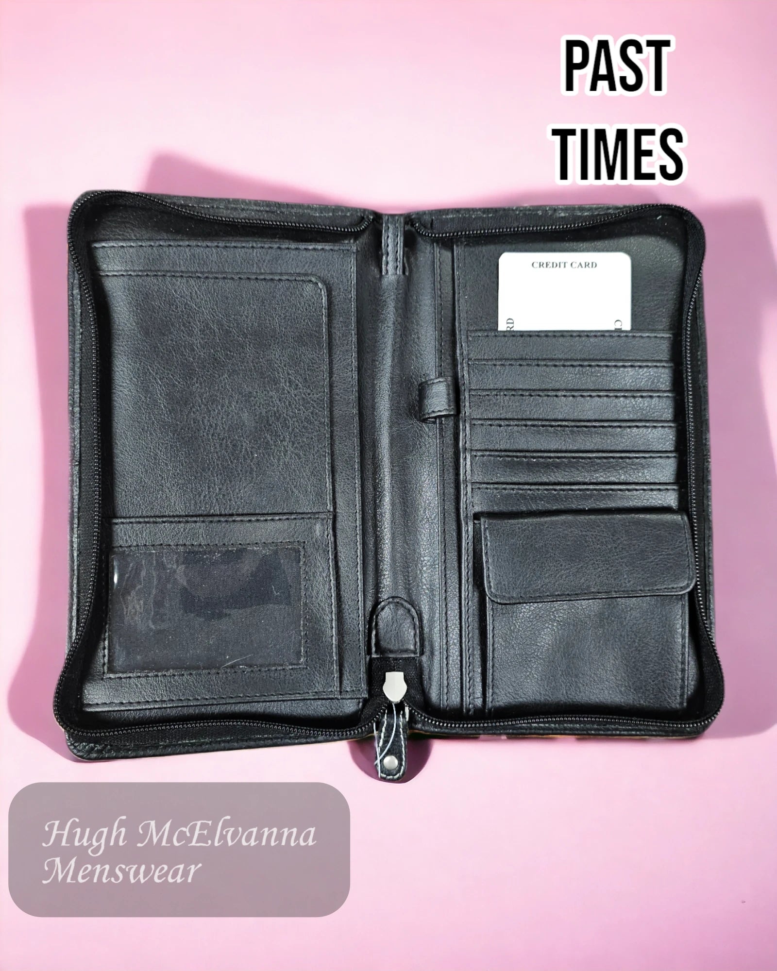 Leather Travel Wallet by Past Times - Hugh McElvanna Menswear 