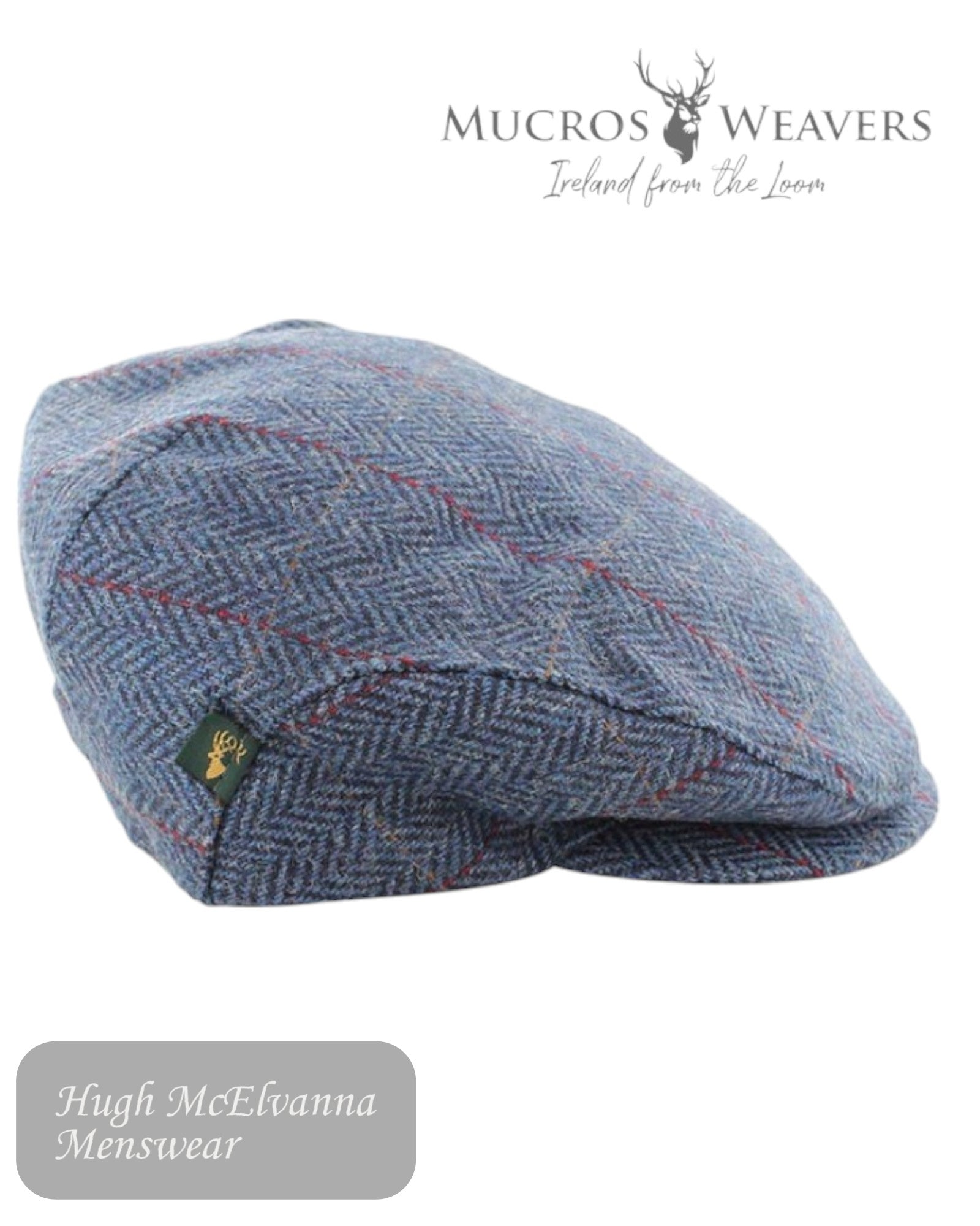 Mucros Trinity Blue Check Tweed Cap – 110

Discover authentic Irish craftsmanship with the Mucros Trinity Blue Check Tweed Cap, a timeless men's accessory meticulously crafted in Killarney, County Kerry by Mucros Weavers.