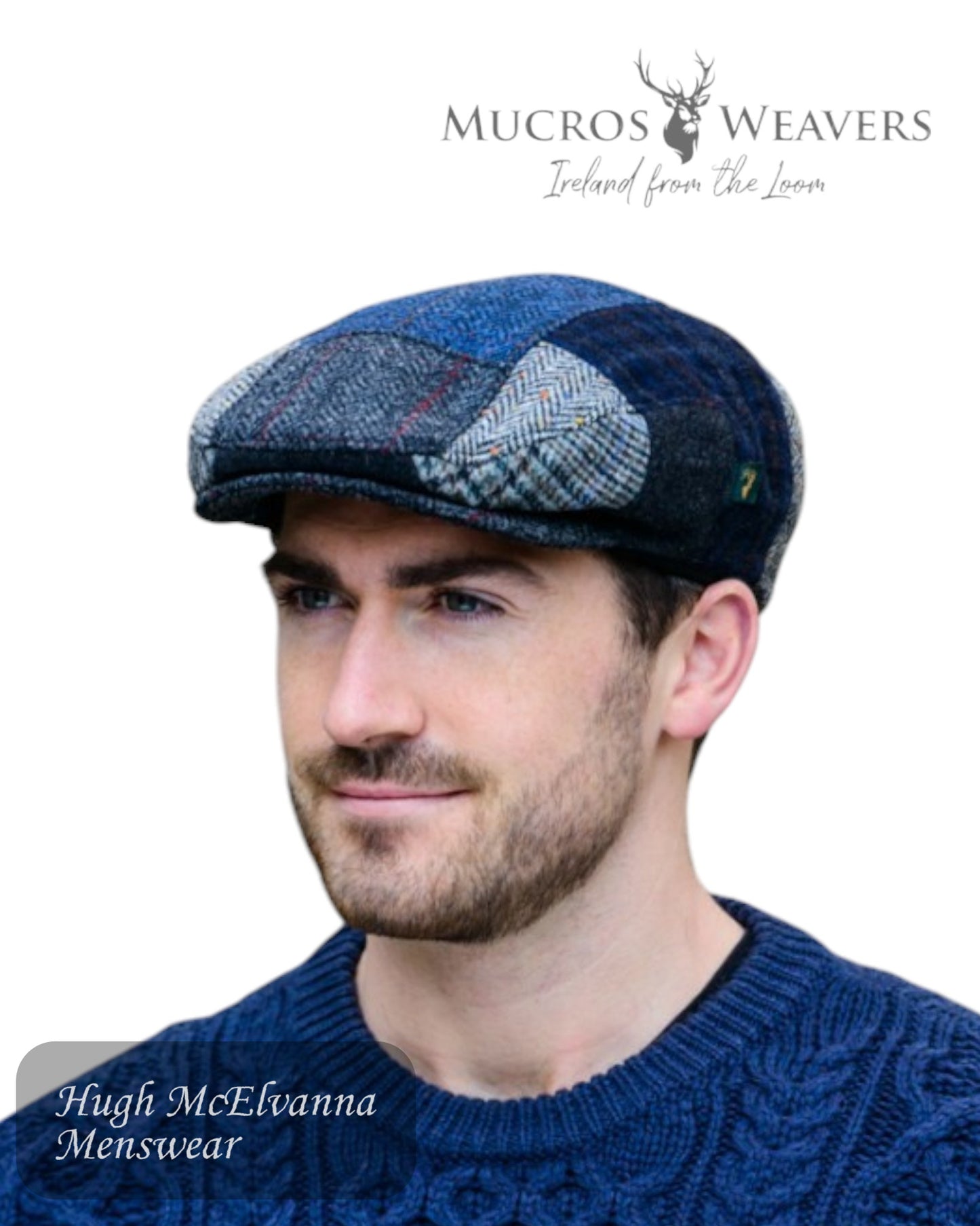 Discover the perfect blend of heritage craftsmanship and contemporary style with the Mucros Irish Patch Tweed Cap – C. 