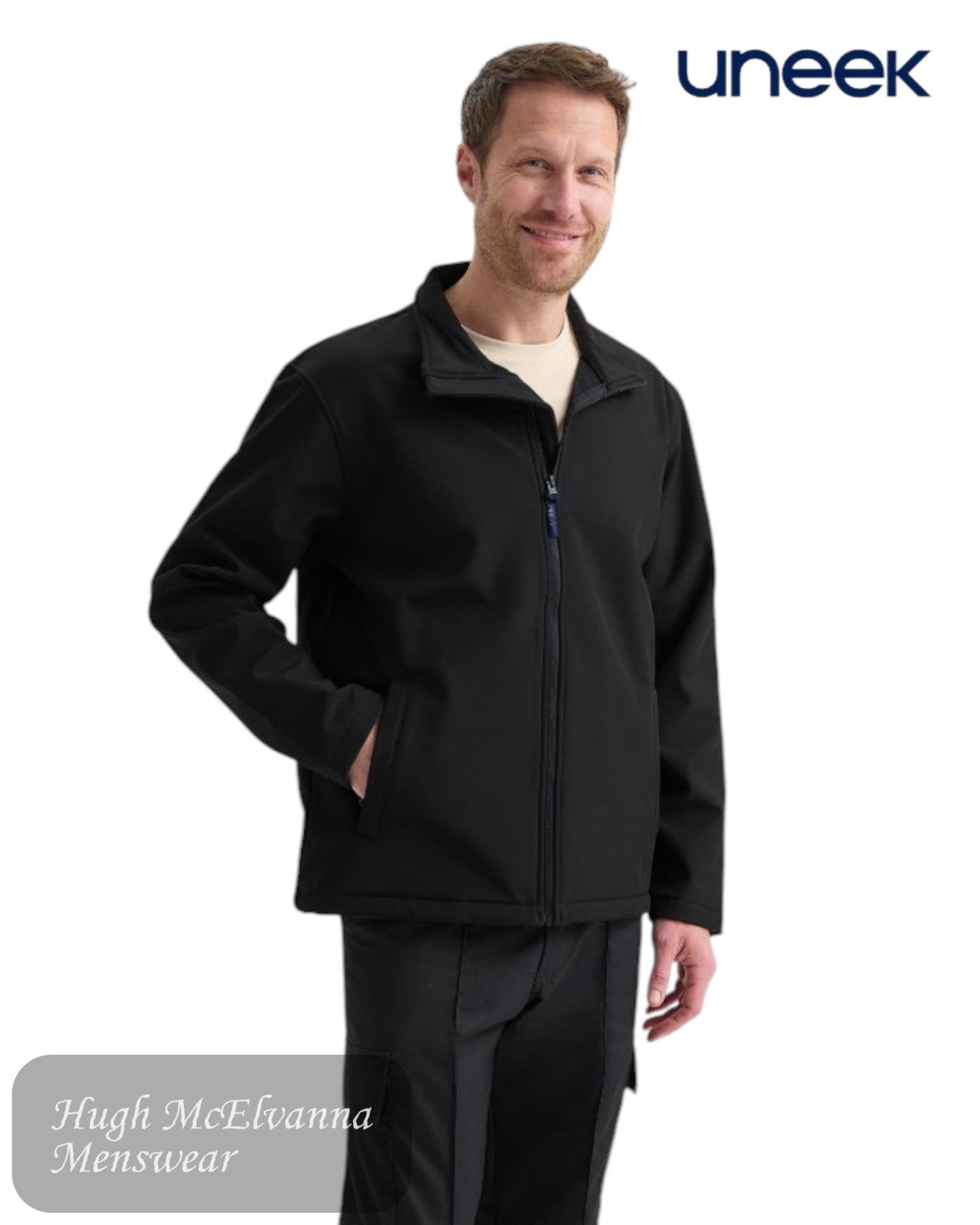 Uneek UC612 Classic Full Zip Soft Shell Jacket – Waterproof, Windproof &amp; Breathable