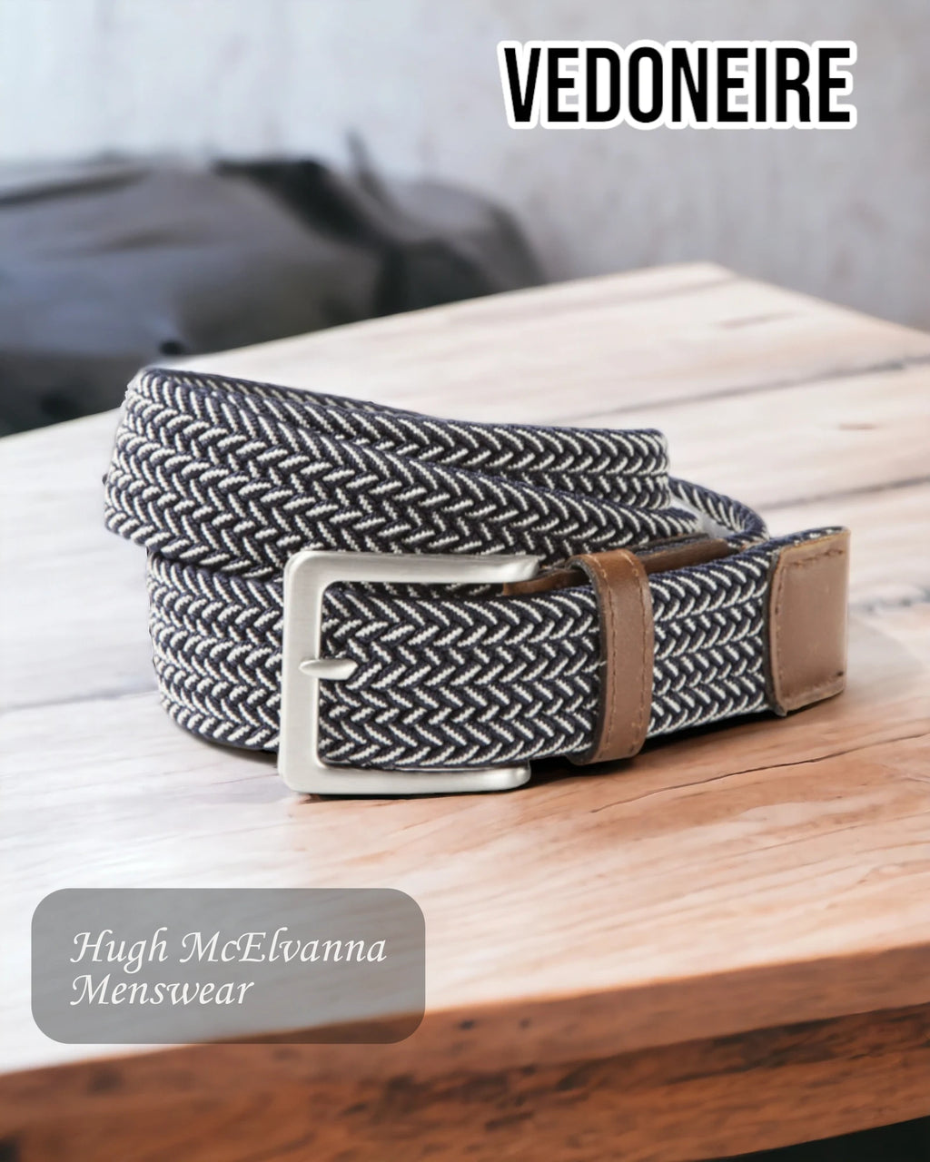 Vedoneire Navy Stretch Belt