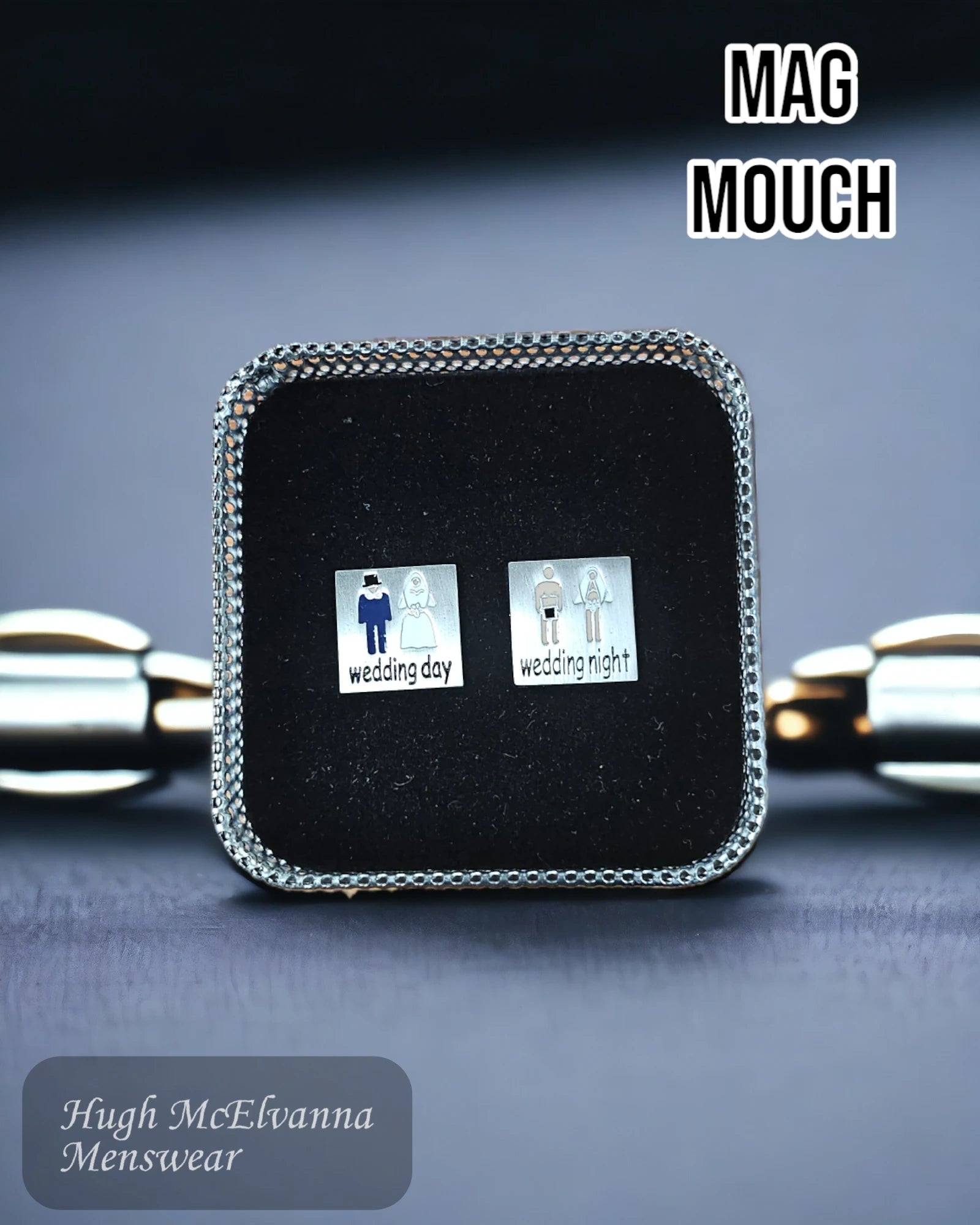 Mag Mouch Wedding Day - Night Cufflinks from Hugh McElvanna Menswear - Hugh McElvanna Menswear 