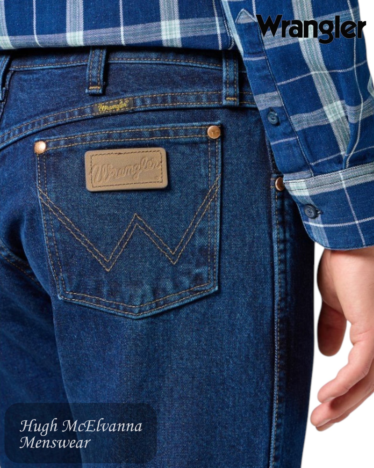 Iconic Western Details – Features 5-pocket styling, ‘W’ stitching, flat rivets, and a classic neolite patch.