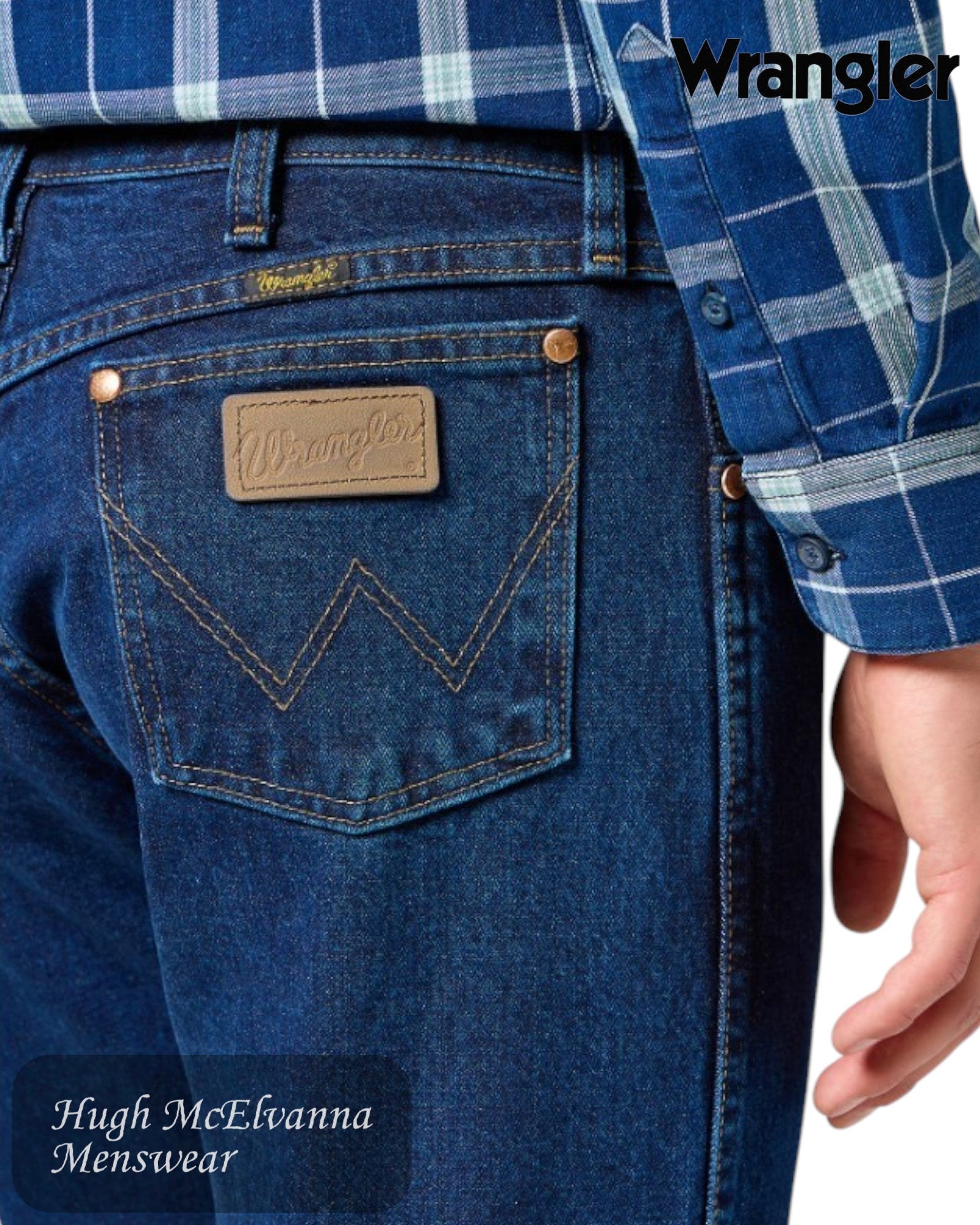 Iconic Western Details – Features 5-pocket styling, ‘W’ stitching, flat rivets, and a classic neolite patch.