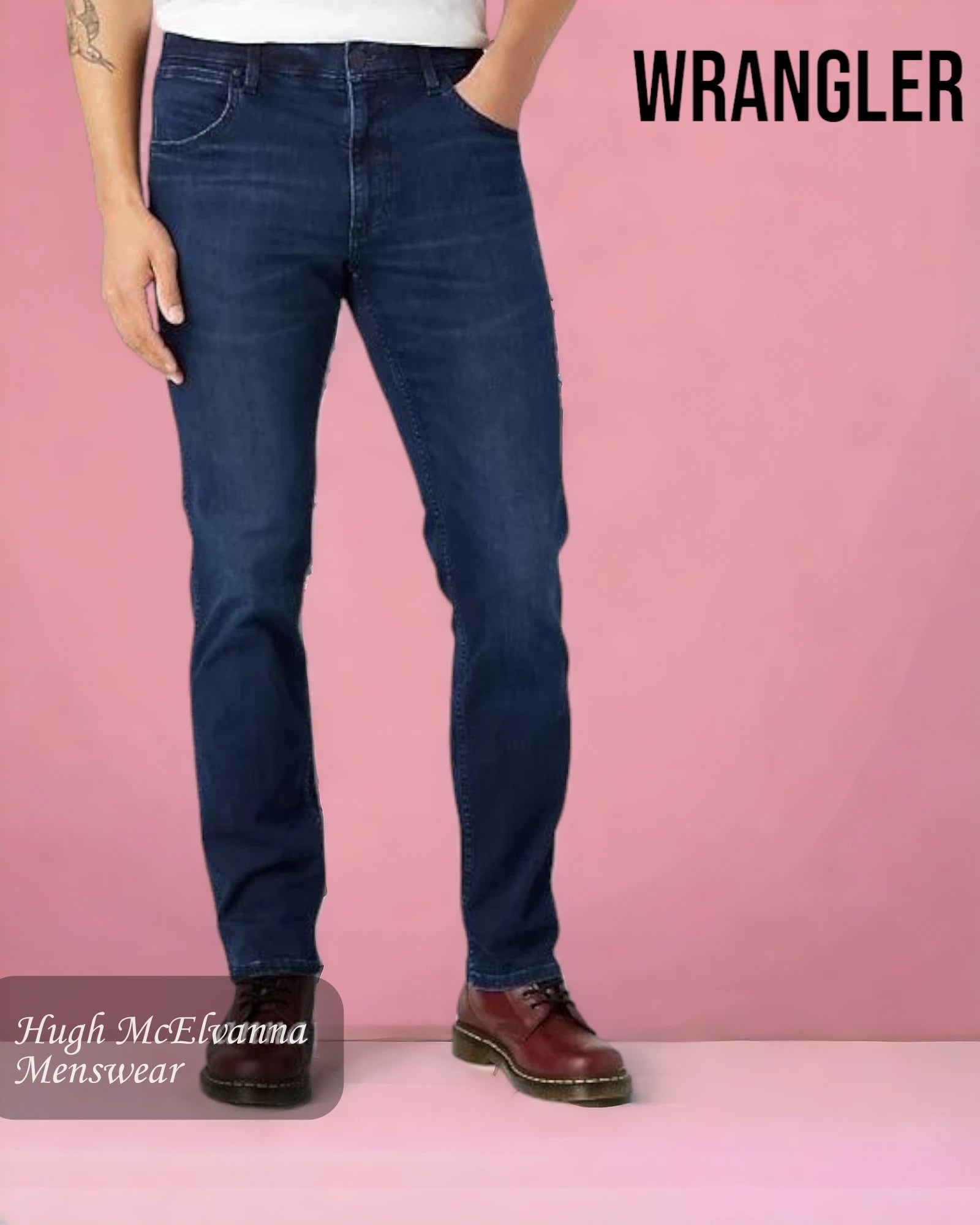 Mens GREENSBORO Dark Wash ARM STRONG Jean Style: W112341408 - Hugh McElvanna Menswear 