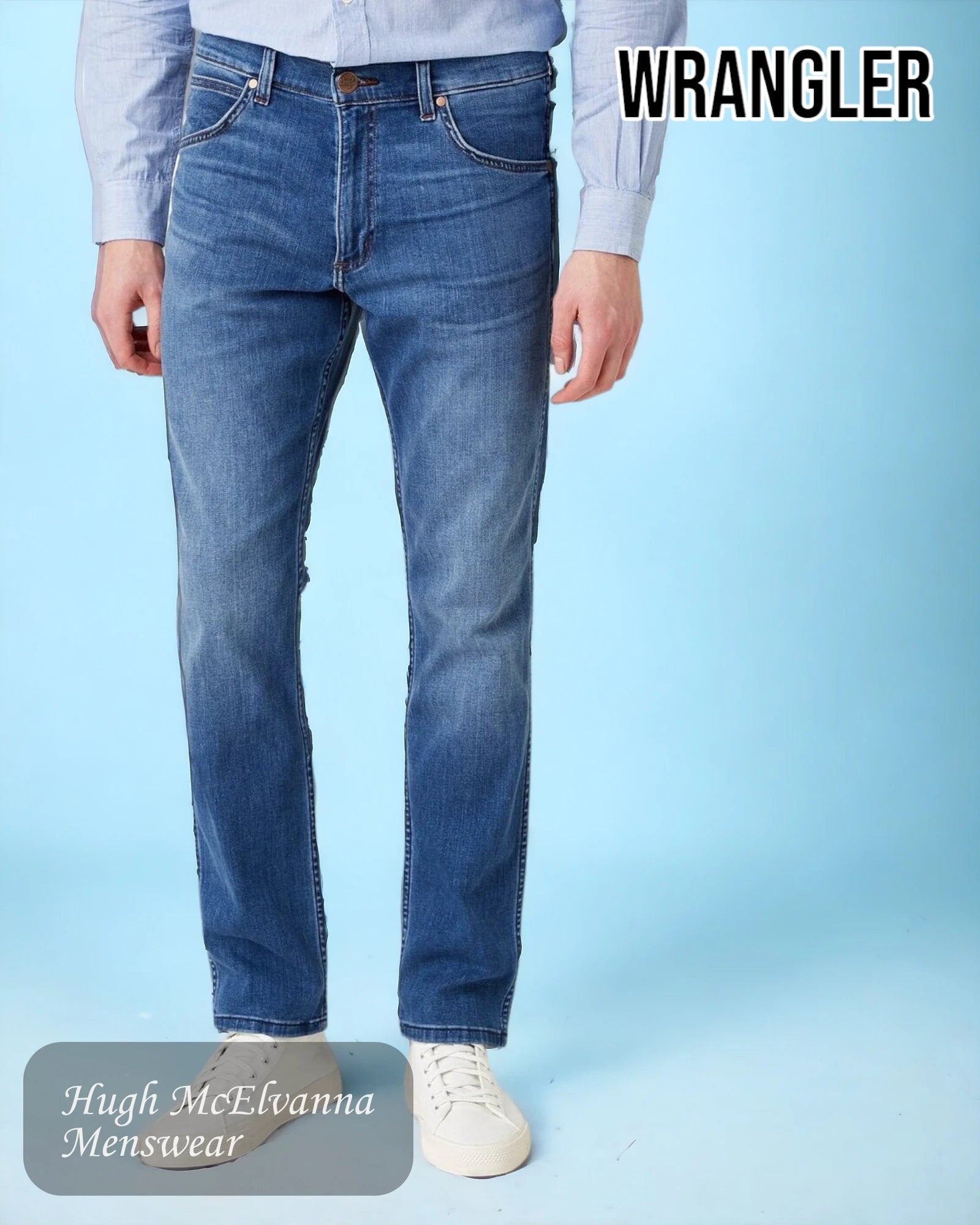 Wrangler GREENSBORO Soft Luxe Jean 'BRIGHT STROKE' Style: W15QMU91Q - Hugh McElvanna Menswear 