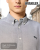 Wrangler Grey Oxford Shirt - 112357230 close up