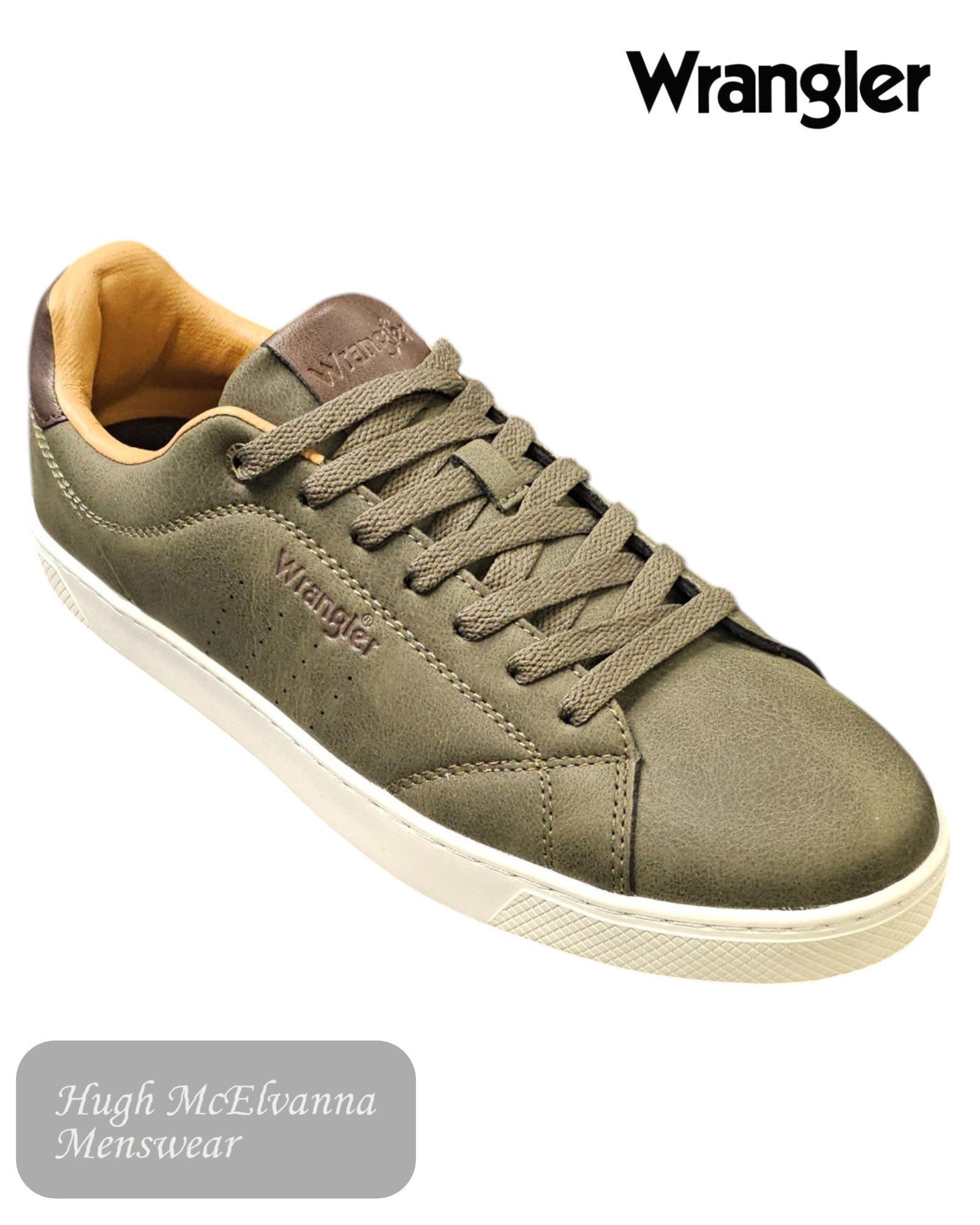 Step up your everyday style with the Wrangler BENNET Olive Low Top Casual Laced Shoe, a perfect balance of fashion, comfort, and versatility