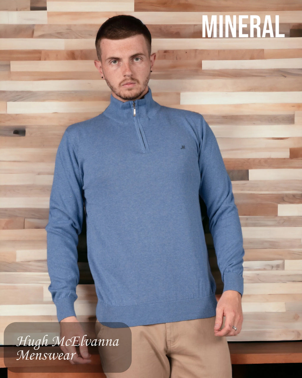 Men's ALTIS Mid Blue Quarter Zip Jumper