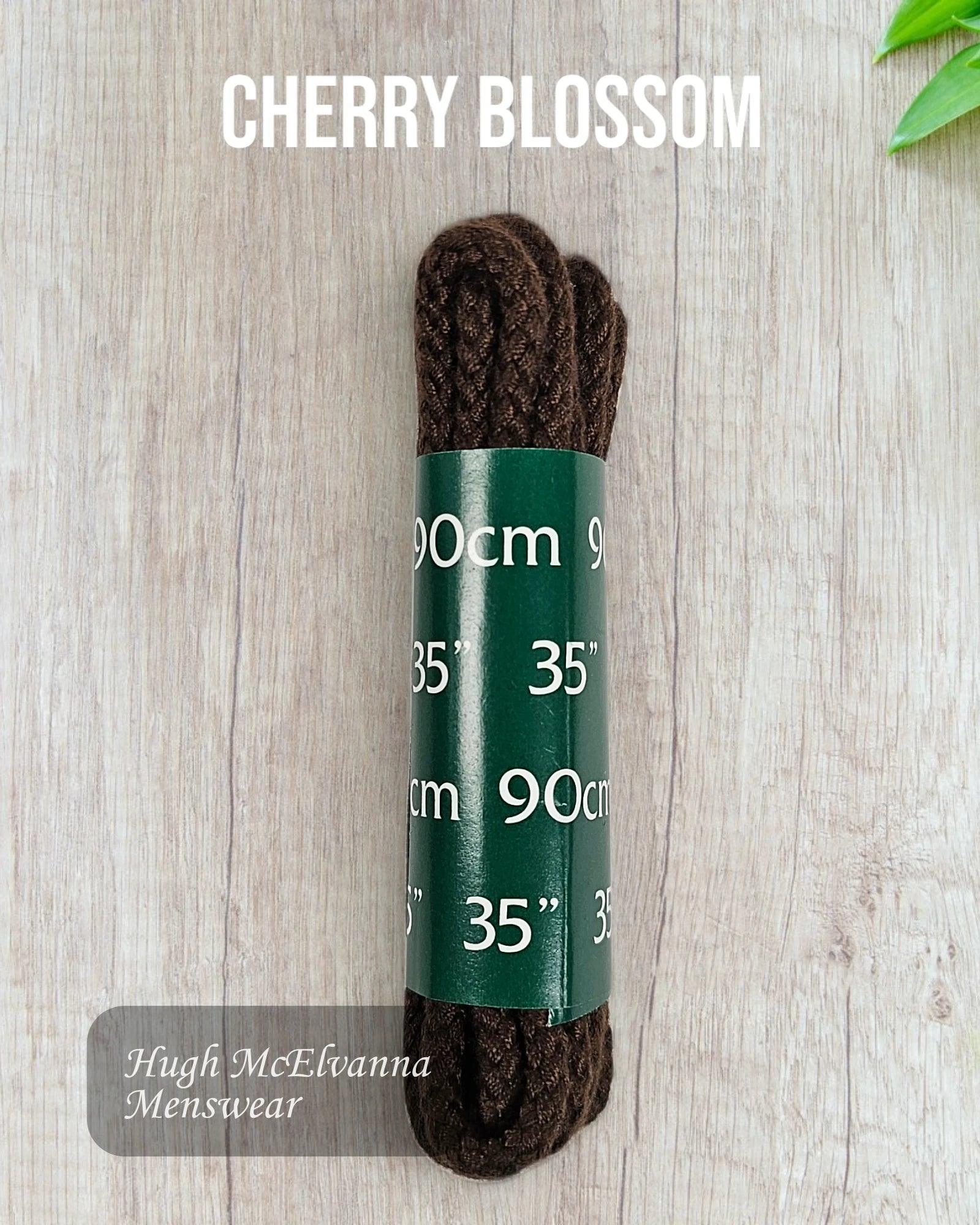 Cherry Blossom 90cm Brown Cord Laces - Hugh McElvanna Menswear  - Hugh McElvanna Menswear 