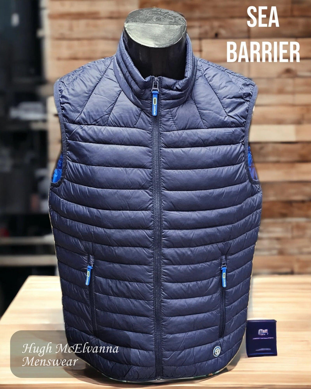 Mens Nicolo Navy Gilet By Sea Barrier - Hugh McElvanna Menswear 