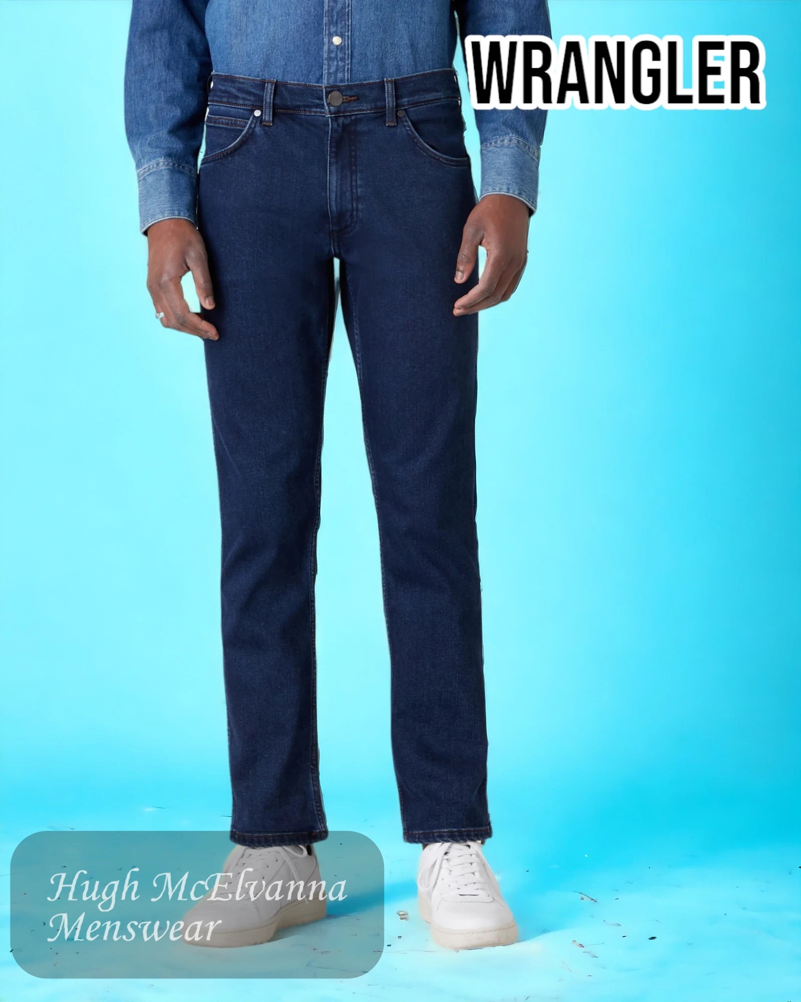 Wrangler GREENSBORO Dark Fuzz Jean - W15QZ123B - Hugh McElvanna Menswear 